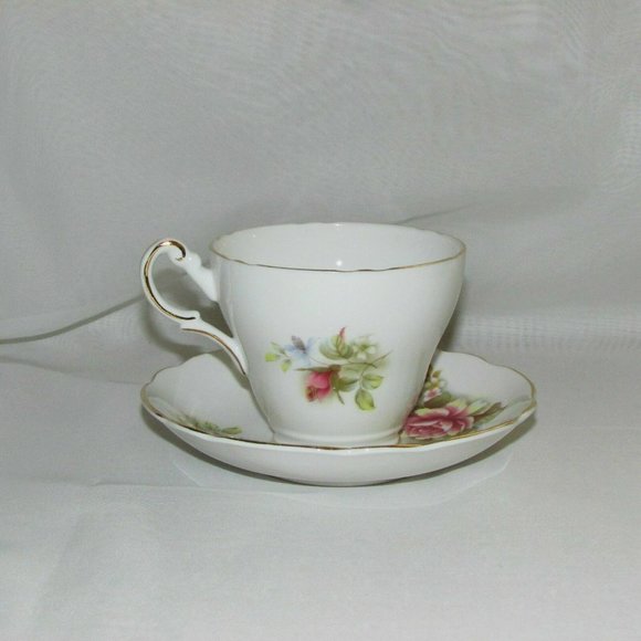 Regency Bone China Cup & Saucer Pink Yellow Floral English Teacup Cottagecore - Picture 3 of 8